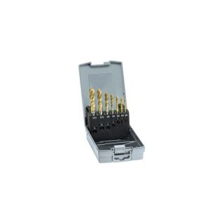 Set tarozi de masina pentru gauri oarbe, M3-M12, HSS-E PM, stratificat TiN, Tip N, 7buc, GUHRING