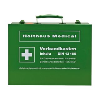 Trusa medicala din tabla DIN 13169, verde, 350x255x105mm, CEDERROTH