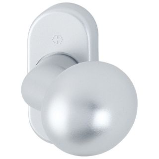 Buton pe rozeta E50G/55, pentru usi profilate, fix/rotativ, F69, 8mm, HOPPE