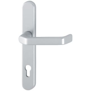 Set maner pentru usi profilate 67–72mm, cu placuta lunga, Liverpool 1313G/3357N, 8/92 mm, PZ, alb, HOPPE