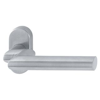 Maner pentru usi profilate 45-65mm, ignifug, pe rozeta, Amsterdam FS-E1400GF2/55, jumatate de set, F69 mat, 9mm, HOPPE