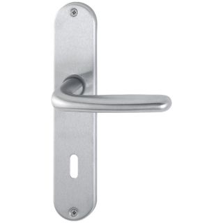 Maner pentru usi de interior 37-47mm, Cardiff E1850Z/302, cu placa lunga, 8/72mm, BB, inox, HOPPE