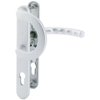 Set manere pentru usi profilate 67-72mm, Luxembourg 513G/3357N/1500, placa lunga, 8/92 mm, PZ, alb, HOPPE