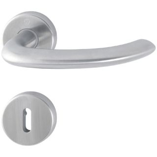 Maner pentru usi de interior 40-45mm, Marseille E1138Z/42KV/42KVS, cu rozete si buton 58, 8mm, PZ, inox, HOPPE