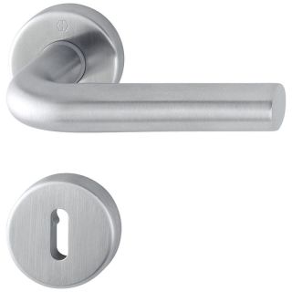 Maner pentru usi de interior 37-42mm, Bonn E150Z/42KV/42HKVS, rozeta pentru maner si cheie, 8mm, BB, inox, HOPPE