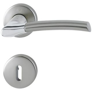 Maner pentru usi de interior 37-42mm, Bergen M1602/19KV/19KVS, cu rozete, 8mm, BB, F49/F9, HOPPE