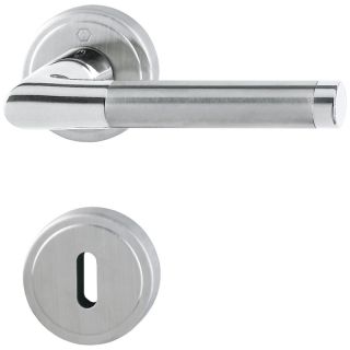 Maner pentru usi de interior 37-42mm, Capri M1950/15KV/15KVS, cu rozete, 8mm, BB, F49/inox, HOPPE
