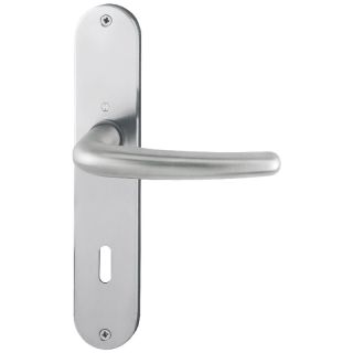 Maner pentru usi de interior 35-45mm, Denver E1310Z/302, cu placa lunga, 8/72mm, PZ, inox, HOPPE