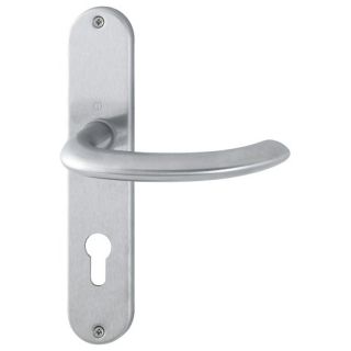 Maner pentru usi de interior 37-42mm, Marseille E1138Z/302, cu placa lunga, 8/78mm, WC, inox, HOPPE