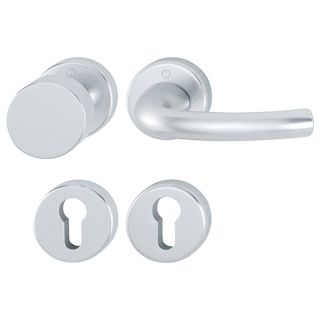 Clanta pentru usi de coridor Tokyo 58/42KV/42KVS/1710, cu rozeta si buton, 8mm, PZ, F1, 37-42mm, HOPPE