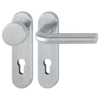 Maner cu buton pentru usa de coridor 35-45mm, cu sild, Bonn E58/353K/150Z, 72/8mm, PZ, HOPPE