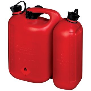 Canistra dubla ECO, HD-PE, pentru combustibili si ulei, 5.5 + 3 l, rosu, 825000, HUNERSDORFF