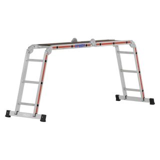 Scara multifunctionala, 4 x 3 trepte, 3.47 m, cu traversa, HYMER