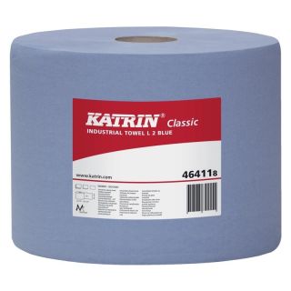 Hartie de curatat Classic L, 22 x 38 cm, 2 straturi, 1000 coli, albastru, KATRIN