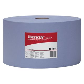 Hartie de curatat Classic L, 22 x 38 cm, 3 straturi, 1000 coli, albastru, KATRIN