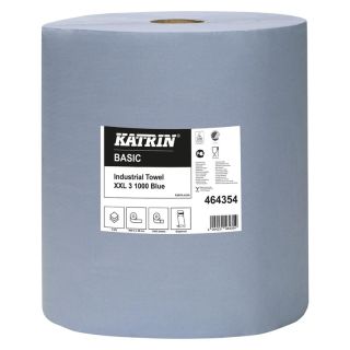 Rola de hartie, 3 straturi 38x36cm, 1000 buc, albastra