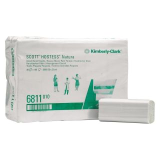 Servetele Scott NATURA, 2 straturi, pliat in forma de Z, 23x25cm, alb, KIMBLERLY-CLARK
