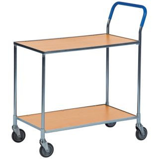 Carucior tip masa, cu 2 rafturi, portanta 150 kg, 730 x 430 mm, FETRA
