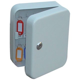 Cutie organizator pentru 20 chei, 165 x 200 x 60 mm, din otel, montare pe perete