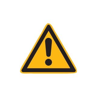 Semn de avertizare generala, triunghiular, muchii 50 mm, folie autoadeziva, 10 buc, SAFETY MARKING