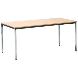 Masa de conferinta, 1400 x 800 mm, inaltime 720 - 735 mm, blat 18 mm, gri deschis/gri deschis