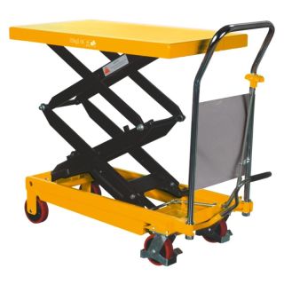 Masa de ridicare TFD 35 tip foarfeca dubla, mobila, 350 kg, platforma 910 x 500 x 53 mm, inaltime 355-1300 mm