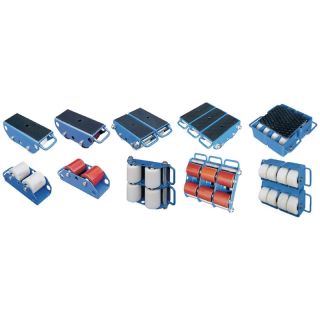 Platforma cu role de transport, pentru sarcini grele, 4 tone, 4 role, din poliuretan, 230 x 270 x 110 mm