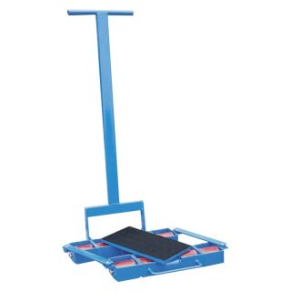 Platforma cu role de transport, pentru sarcini grele, cu bara de directie, 6 tone, 8 role, PU, 560 x 385 mm