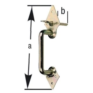 Maner pentru porti, 255 x 58mm, suport Ø 15 x 140 x 57 mm, galvanizat usor, POLLMANN