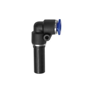 Conector L, cu dop de blocare, pentru furtun Ø 10 mm, lungime 49.0 mm, max. 15 bar, RIEGLER