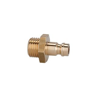 Niplu de conectare NW 5, alama, filet exterior G3/8", 27 mm, SW 19, max. 35 bar, RIEGLER