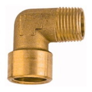 Racord 90 °, din alama, filet exterior x interior, R 3/8" x G3/8", cheie 17 mm, max. 60 bar, RIEGLER