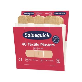 Kit reumplere dispenser leucoplast, plasturi, 6 x 40 buc, Salvequick 6444, suport textil, CEDERROTH