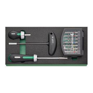 Modul biti, maner T, Stubby, surubelnita, Nr.TCS 2 821/59, 59 piese, 96830265, STAHLWILLE