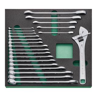 Modul chei combinate, cheie reglabina, TCS 4 821/22, 22 piese, 96830267, STAHLWILLE