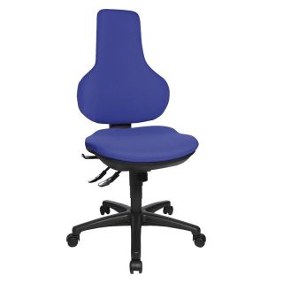 Scaun pivotant de birou model Ergo Point SY, albastru, spatar 600 mm, TOPSTAR