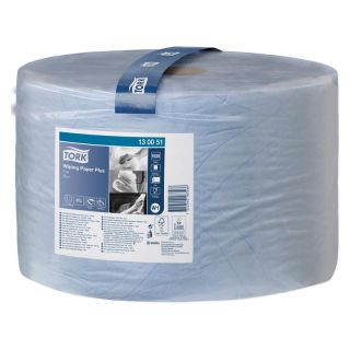 Servetele de hartie W1, 34 x 23.5 cm, 2 straturi, 1500 foi, albastru, pe rola, 130051, TORK