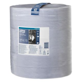 Servetele de hartie W1, pentru uz industrial, 34 x 36.9 cm, 3 straturi, 1000 foi, albastru, pe rola, 128407, TORK