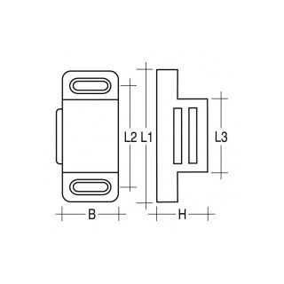 Prindere magnetica Simplec, 45.3 x 14.8 x 13.0 mm, capacitate pana la 6 kg, alb, WELTER