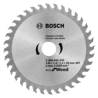 Panza fierastrau circular Bosch Eco for Wood, 130x16/20x1.8/1.1mm, 36 dinti