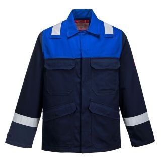 Jacheta Portwest BIFLAME PLUS HiVis, albastru marin/royal, mas. 2XL