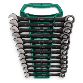 Set chei combinate cu clichet Sata, 8-19mm, 12 piese