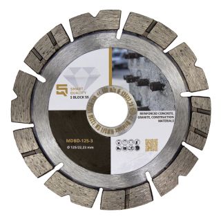 Disc diamantat beton armat/granit Smart Quality S BLOCK 5S, 230x22.23mm