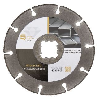 Disc diamantat otel/inox Smart Quality SSI 7S, X-Lock, 125x22.23mm