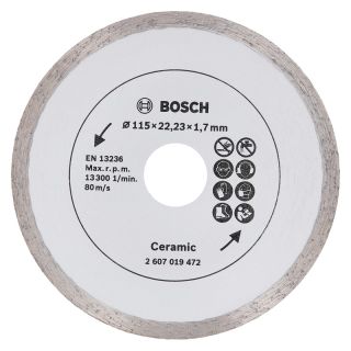 Disc diamantat ceramica Bosch CERAMIC, 115x22.23x1.7mm