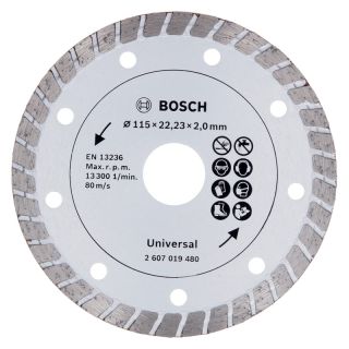 Disc diamantat multi-material Bosch UNIVERSAL TURBO, 115x22.23x2mm