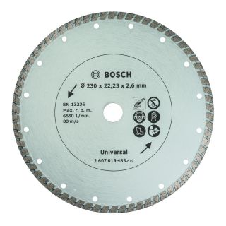 Disc diamantat multi-material Bosch UNIVERSAL TURBO, 230x22.23x2.6mm