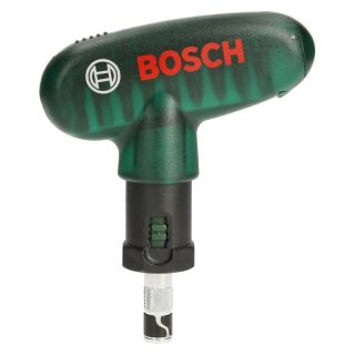 Surubelnita cu biti Bosch, maner in T, PH/PZ/TX/HEX, 9 biti