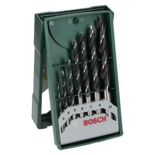 Set burghie pentru lemn Bosch X-Line, cilindrica, 3-10mm, 7 bucati