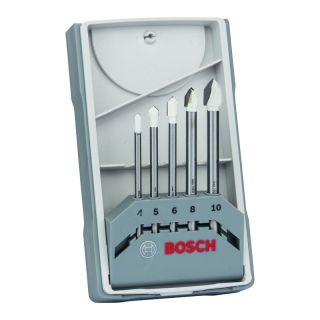 Set burghie placi ceramice Bosch CYL-9, cilindrica, 4-10mm, 5 bucati